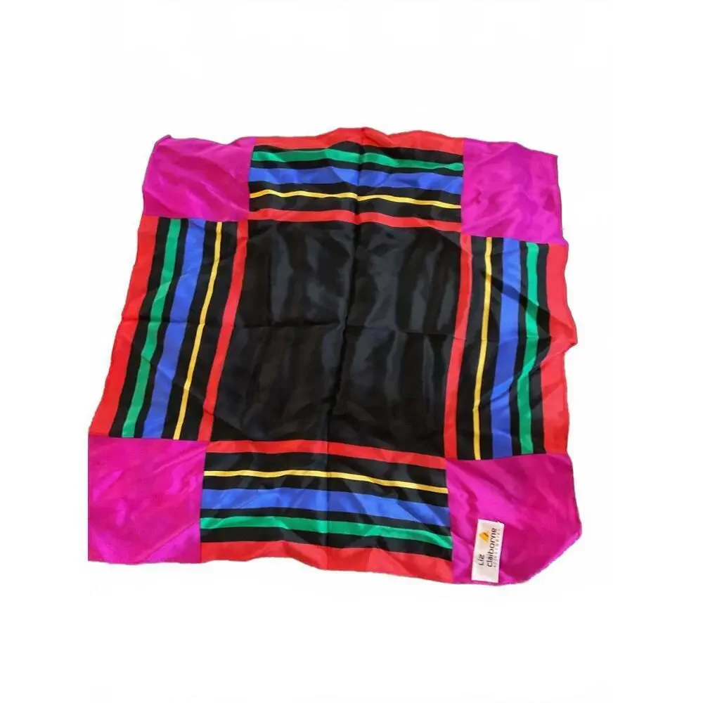 Vintage Liz Claiborne Colorful Silk Scarf 15” Square